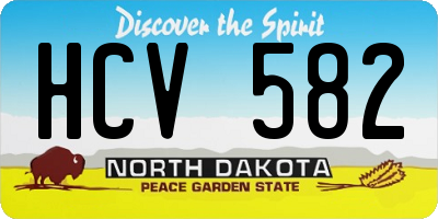 ND license plate HCV582