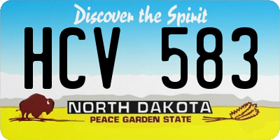 ND license plate HCV583