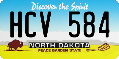 ND license plate HCV584