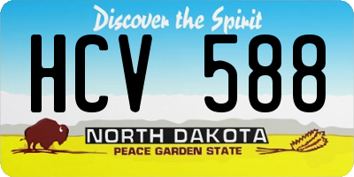 ND license plate HCV588