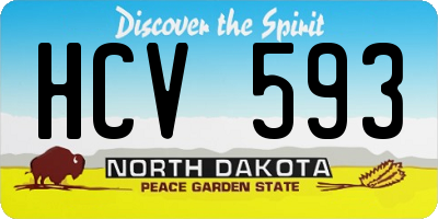 ND license plate HCV593