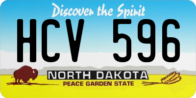 ND license plate HCV596