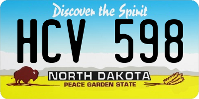 ND license plate HCV598