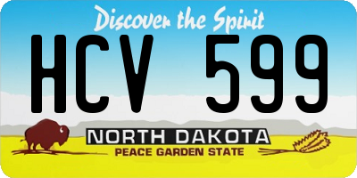 ND license plate HCV599
