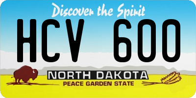 ND license plate HCV600