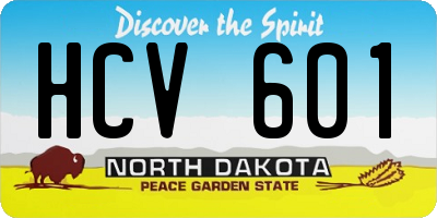 ND license plate HCV601