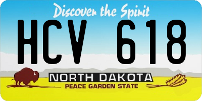 ND license plate HCV618