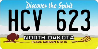 ND license plate HCV623