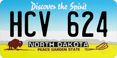 ND license plate HCV624