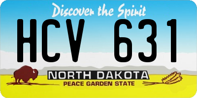 ND license plate HCV631