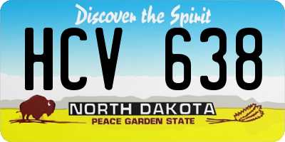 ND license plate HCV638