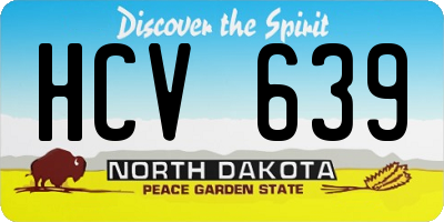 ND license plate HCV639