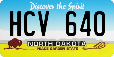 ND license plate HCV640