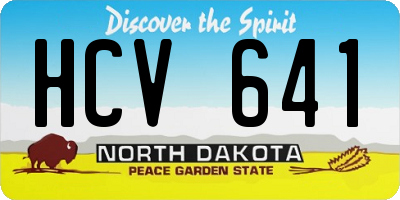 ND license plate HCV641