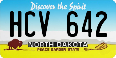 ND license plate HCV642