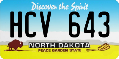 ND license plate HCV643
