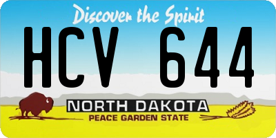 ND license plate HCV644
