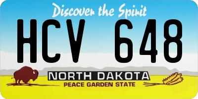 ND license plate HCV648