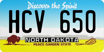 ND license plate HCV650