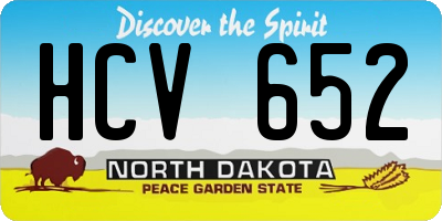 ND license plate HCV652