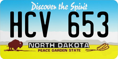 ND license plate HCV653