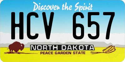 ND license plate HCV657