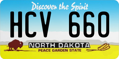 ND license plate HCV660