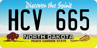 ND license plate HCV665