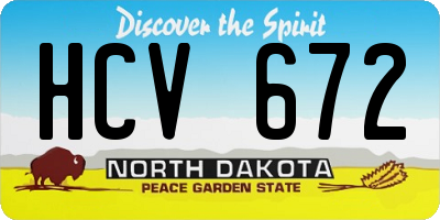 ND license plate HCV672