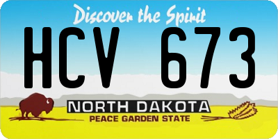 ND license plate HCV673