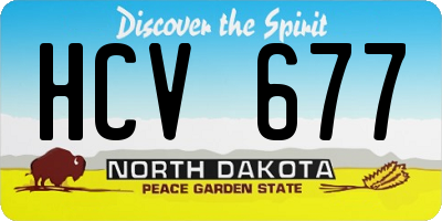 ND license plate HCV677