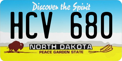 ND license plate HCV680