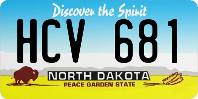 ND license plate HCV681