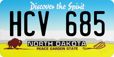 ND license plate HCV685