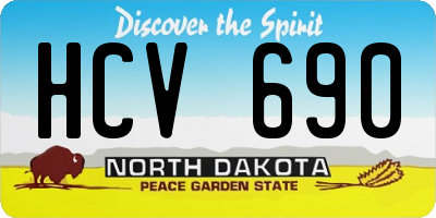 ND license plate HCV690