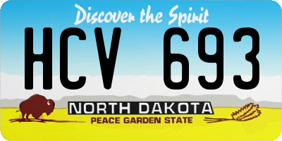 ND license plate HCV693