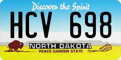 ND license plate HCV698