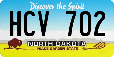 ND license plate HCV702