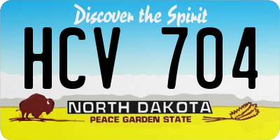 ND license plate HCV704