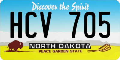 ND license plate HCV705