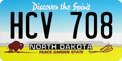 ND license plate HCV708