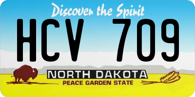ND license plate HCV709