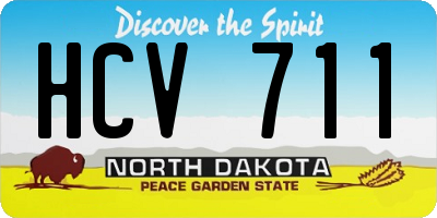 ND license plate HCV711