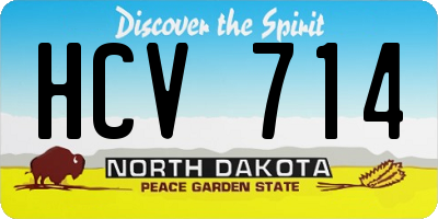 ND license plate HCV714