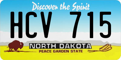 ND license plate HCV715