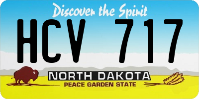 ND license plate HCV717
