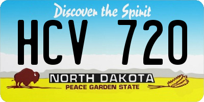 ND license plate HCV720