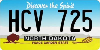 ND license plate HCV725