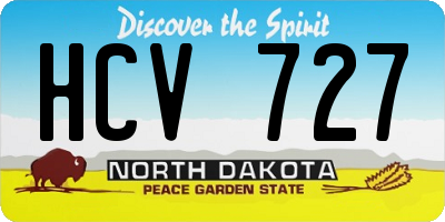 ND license plate HCV727