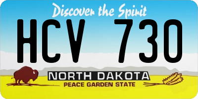 ND license plate HCV730